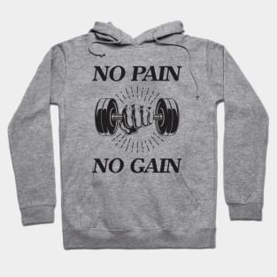 No pain no gain - Crazy gains - Nothing beats the feeling of power that weightlifting, powerlifting and strength training it gives us! A beautiful vintage design representing body positivity! Hoodie